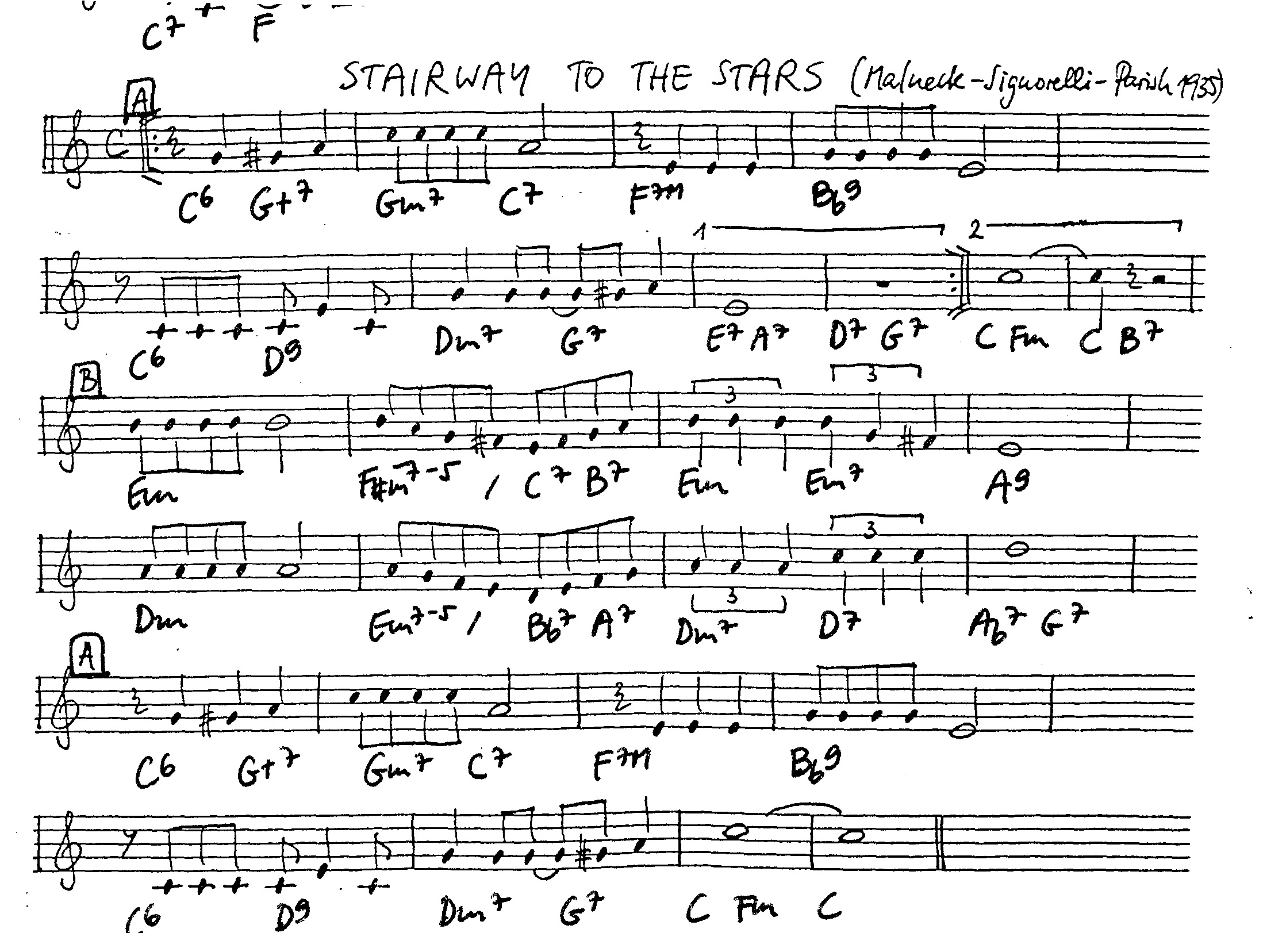 stairway to the stars leadsheet – book us for your next 20s or gatsby event